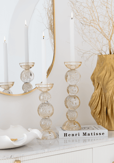 Candle Holder Glass Medium