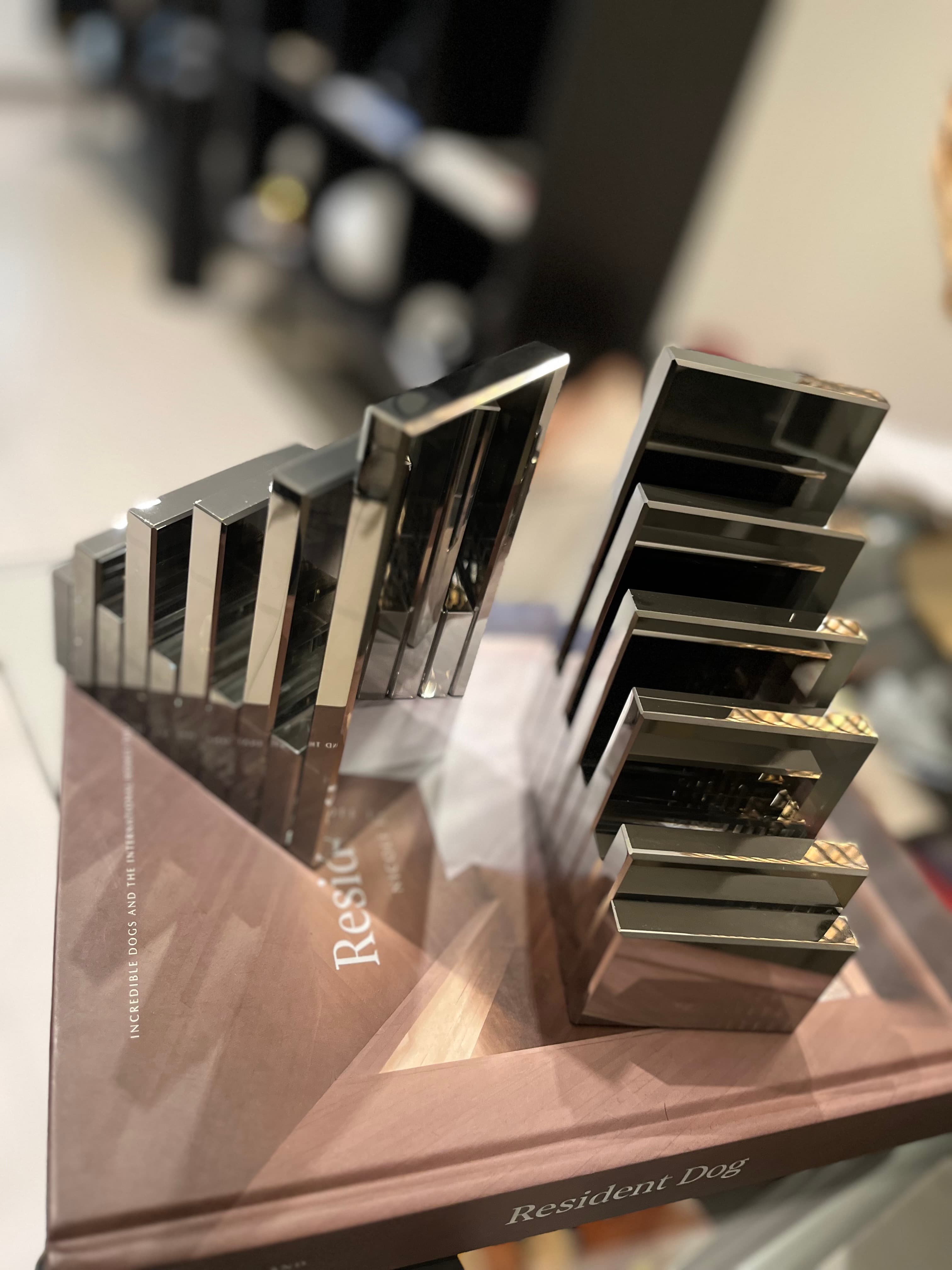 Glass Bookends