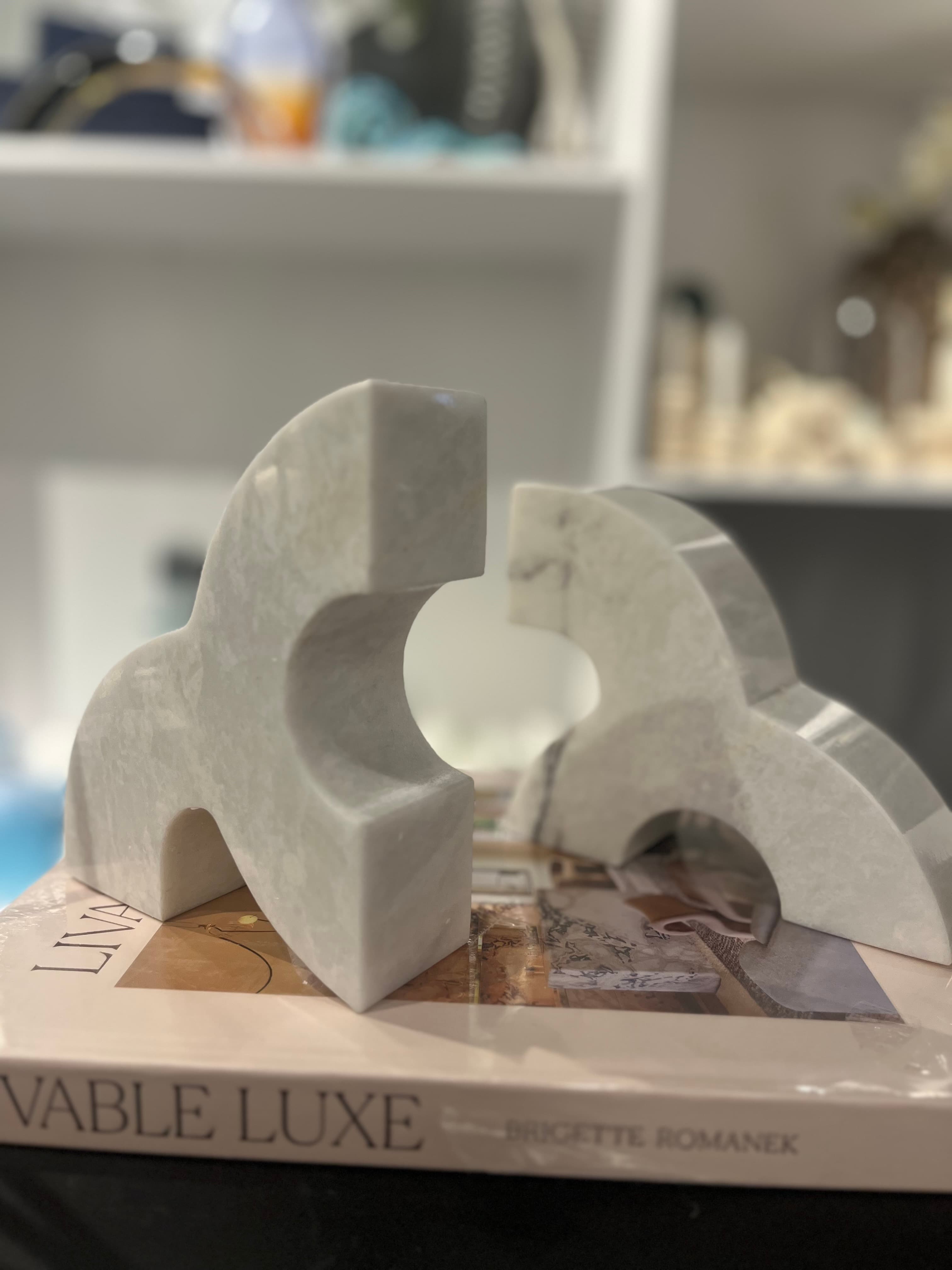 Marble Bookends