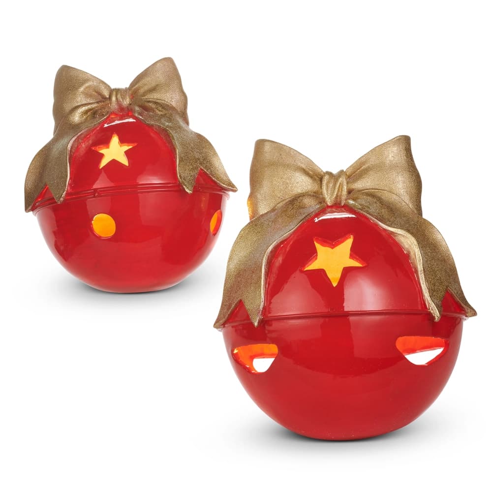 Lighted Bells with Bows