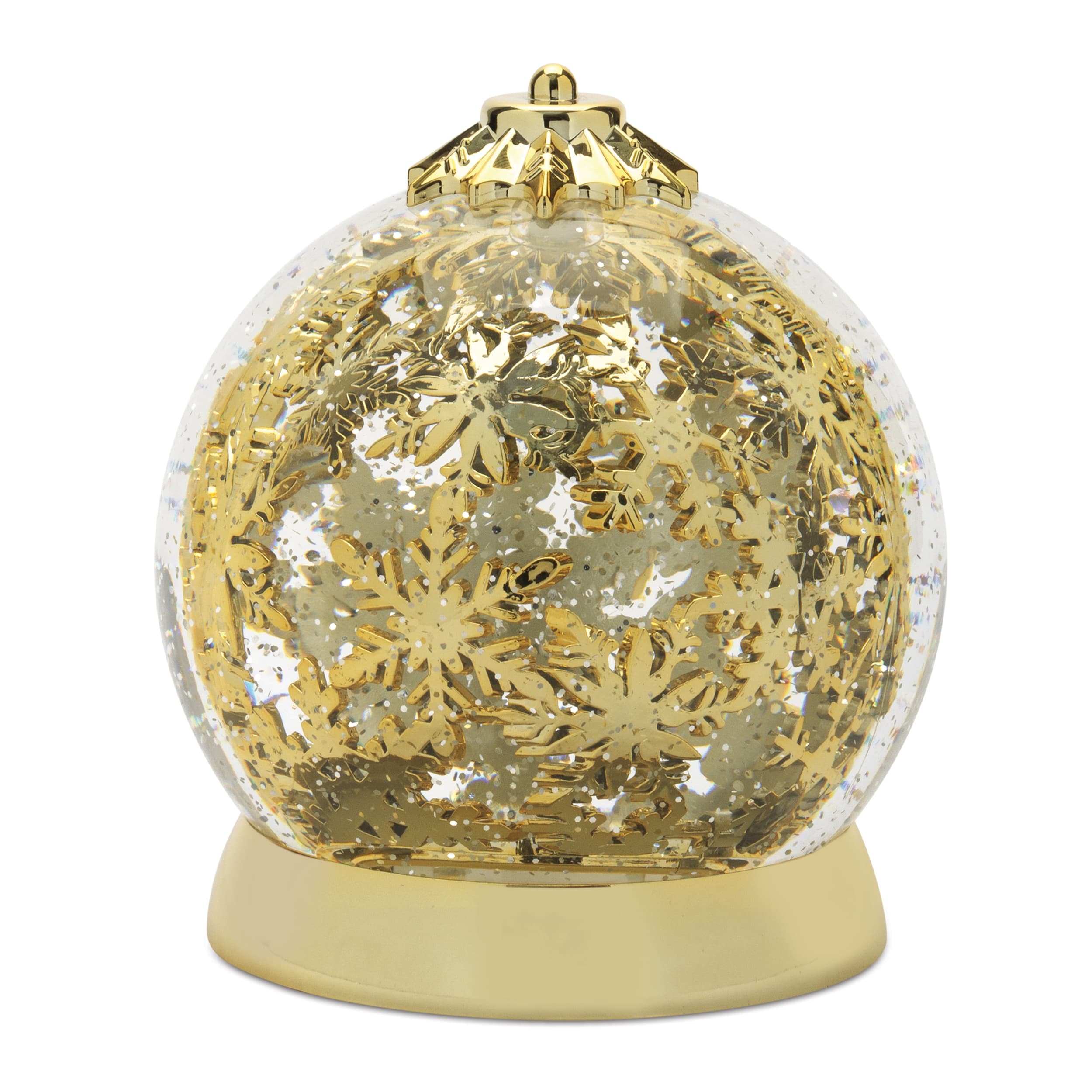 Rotating Snowflake Snow Globe