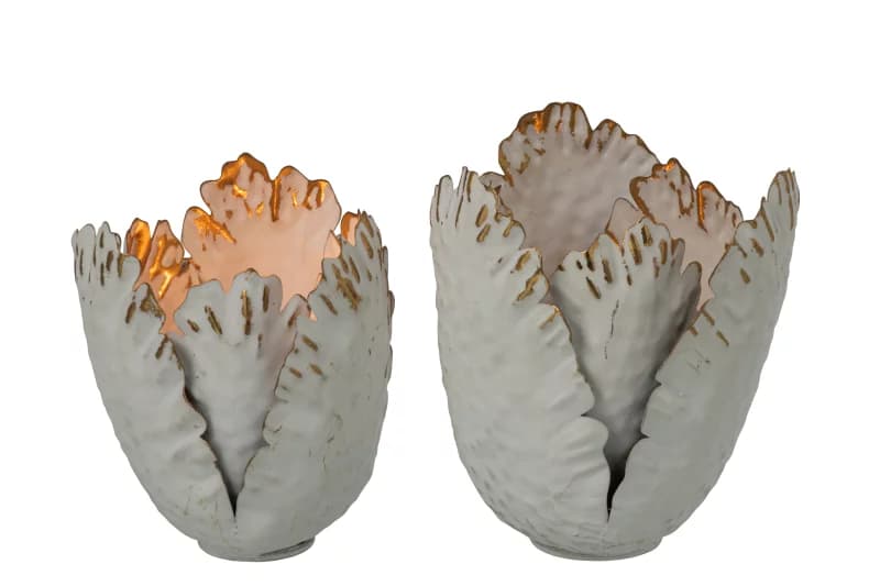 Set Of 2 Tealight Holder Tulip Flowers thumbnail 2
